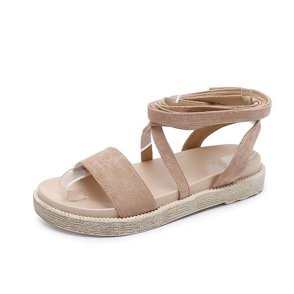 

summer sponge cake platform sandals female korean cross strap roman fashion, Black