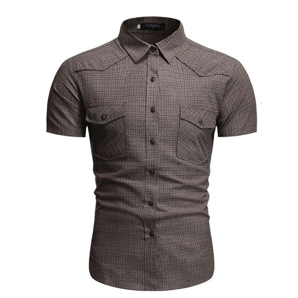 

men's shirt 2020 summer men's fashion casual large plaid short sleeve shirt cs86, White;black