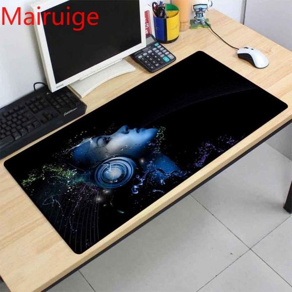 

mouse pads & wrist rests mairuige large pad listening to the song girl pattern high-end lapplayer keyboard desk mat
