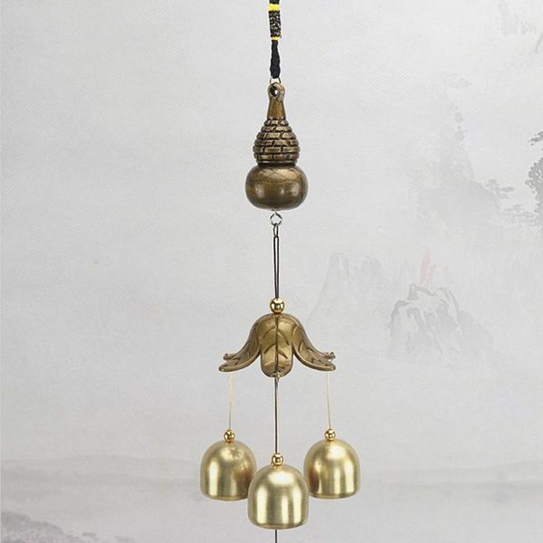 

45cm copper gourd wind chimes safe auspicious good luck home ornaments door mascot decoration car journey interior decorations