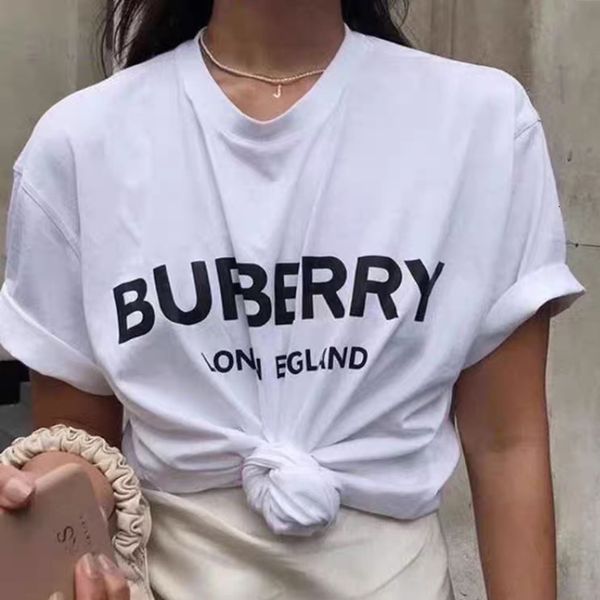 

polos white loose t-shirt shirts letter printing cozy tees women summer short sleeve o neck casual cotton tshirts 2021