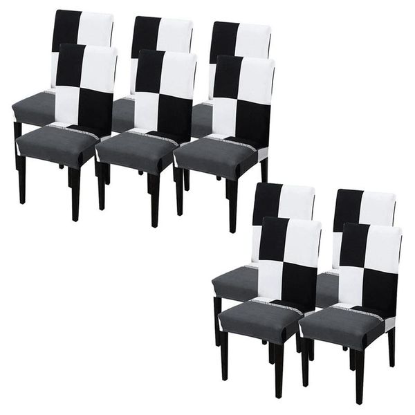 

dining room chair covers,stretch removable washable protector slipcovers for room,el,black white covers