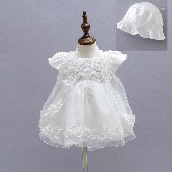 

girl's dresses baby girls christening gown dresses+hat+shawl vestidos infantis princess wedding party lace dress for born baptism 3pcs/, Red;yellow