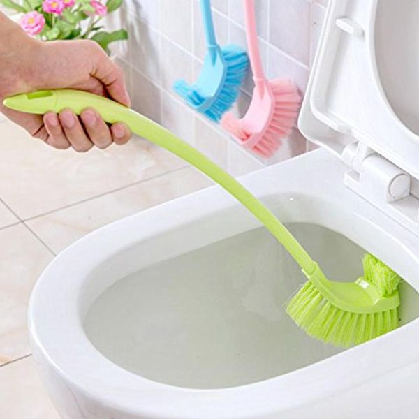 

toilet brush household plastic long handle cleaning bathroom corner rim bowl scrub double sided brushes & holders