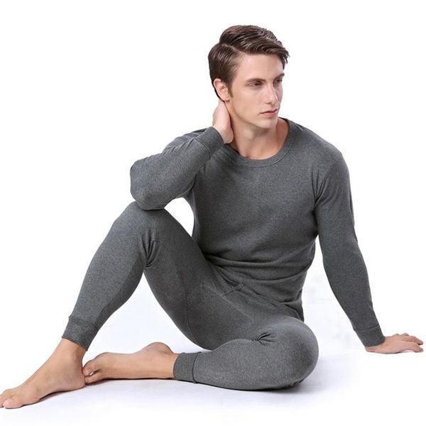 

men's sleepwear thermal underwear sets for men winter thermo long johns clothes thick clothing solid drop, Black;brown