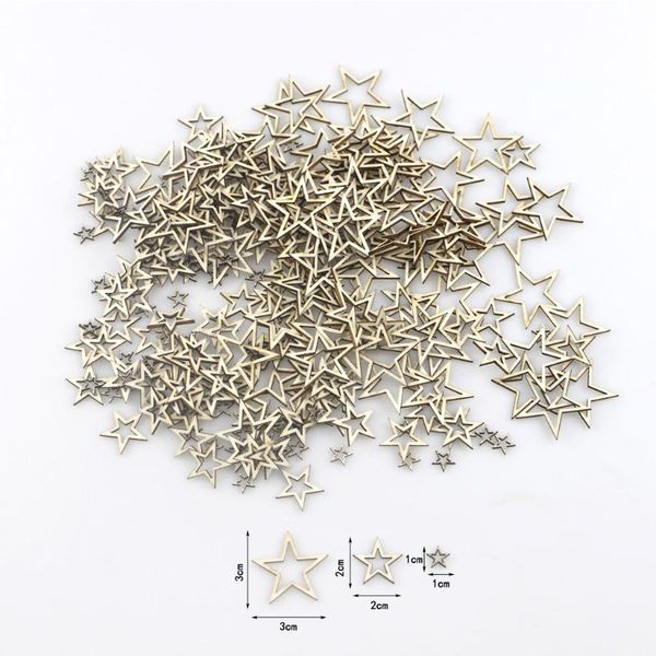 

decorative objects & figurines 1cm 100pcs wooden crafts hollow pentagram diy handmade wood star home decoration accessories for painting art