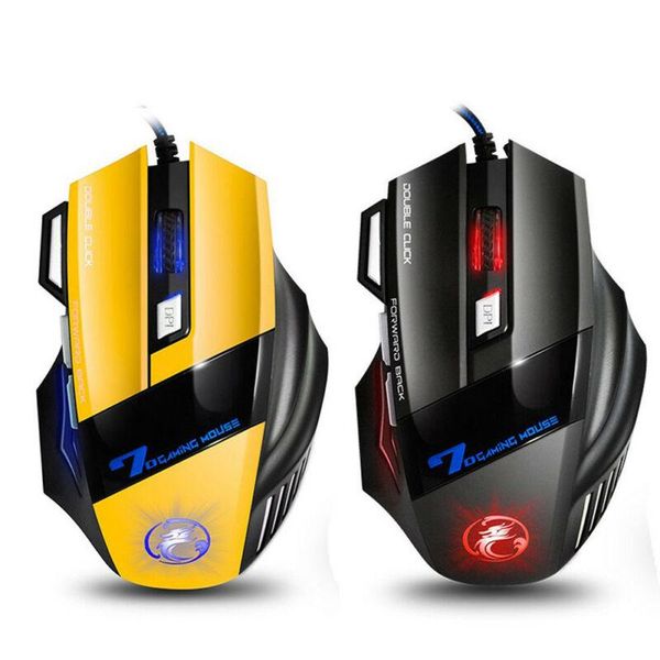 

optical gaming mouse usb wired 5500dpi 7buttons pc lapmice 3e16