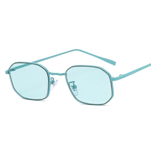 

sunglasses fashion polygon small frame for women men blue trend metal sun glasses rectangle street eyewear gafas shade uv400, White;black
