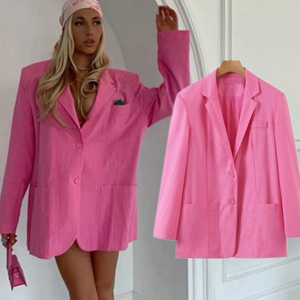 

women's suits & blazers maxdutti blazer mujer 2021 ins fashion blogger vintage women oversize loose casual feminino jackets, White;black