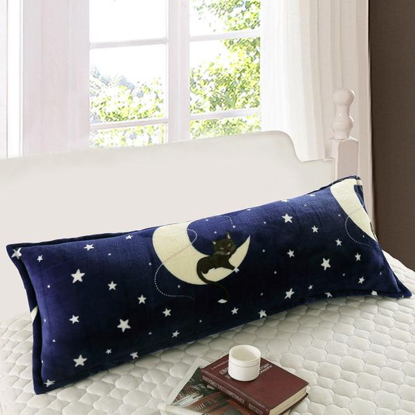 

pillow case flannel double pillowcase winter warm coral fleece long 1.2/1.5 /1.8m bed 48x150/48x120/48x180cm