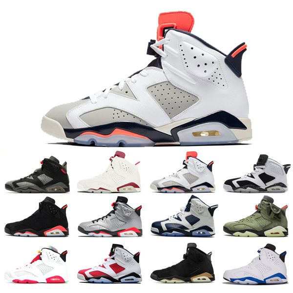 

original basketball shoes 6s for man red oreo alternate bull black cat carmine hare infrared marron olympic tinker comfortable flat shoe siz