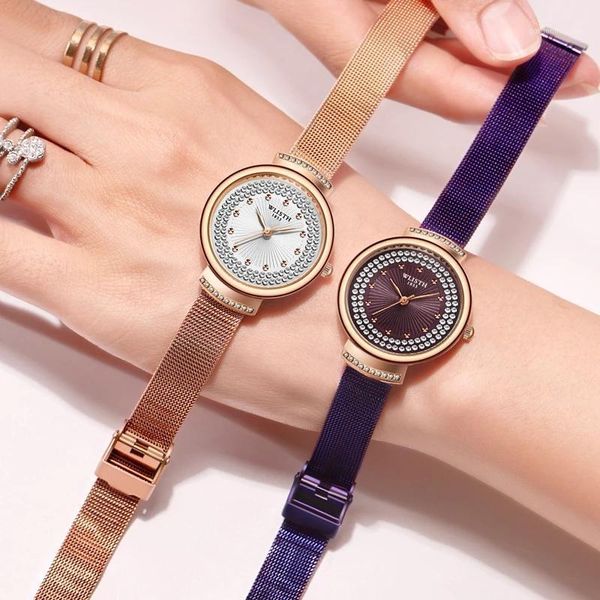 

wristwatches montre femme designer ladies watch diamond watches for women rose quartz clock relogio feminino, Slivery;brown