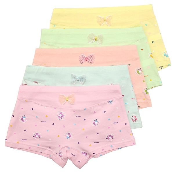 5er-Pack Mädchen-Boxershorts, Unterwäsche, Kleinkinder, kleiner Hipster, Boyshort, Kinder-Slips, Baumwollhöschen-Set für Mädchen, Kinder, Größe 2–12 Jahre, 211122