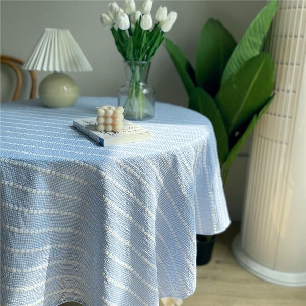 

table cloth blue striped cotton tablecloth for nappe de embroidered cover obrus tafelkleed mantel mesa