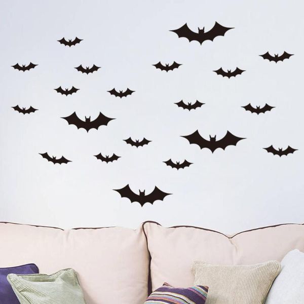 

wall stickers 20 pcs decor halloween bats home decoration for living room kids wallpaper background sticker mural