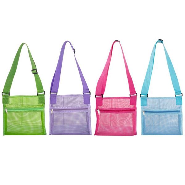 

storage bags children sand away protable mesh bag kids beach toys clothes towel baby toy sundries tote women cosmetic makeup