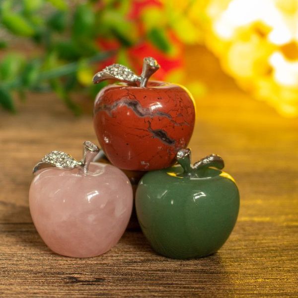 

natural colorful crystal quartz apple home decoration accessories modern diy gift decorative objects & figurines