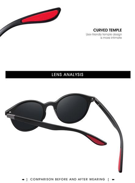 

polarizing round sunglasses male driver driving eyewear