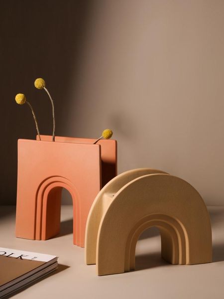 

modern ceramic vase manual art flower ornaments living room decoration simple vases decoracion hogar moderno da60hp