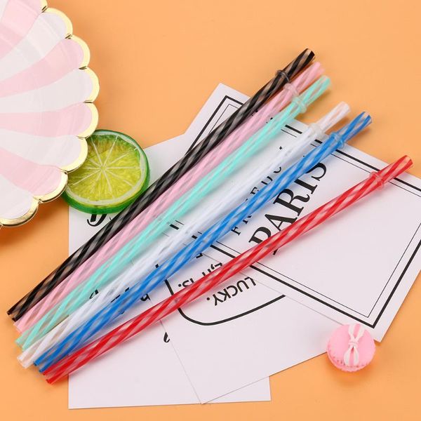 

drinking straws sell 10pcs colorful reusable hard plastic stripe bar beer wedding birthday party decoration accessories