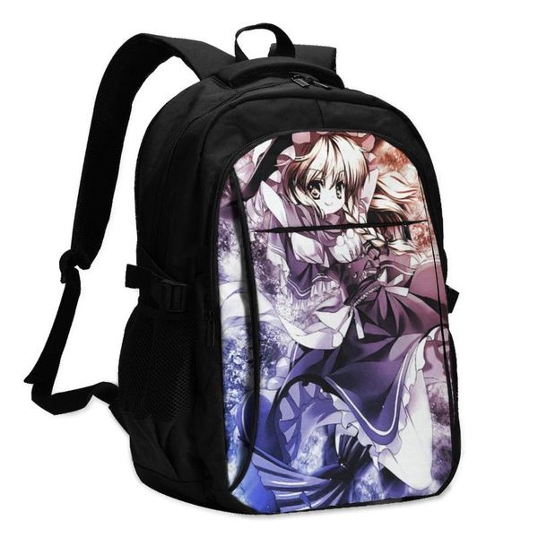 

backpack touhou project backpacks male pattern sweet charger usb daily bags