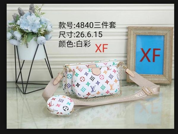 

1-14 shoulder bag handbags 3pc set crossbody bag leather women messenger bags purse wallet gglvlouisvitton yslvutton, Red;black