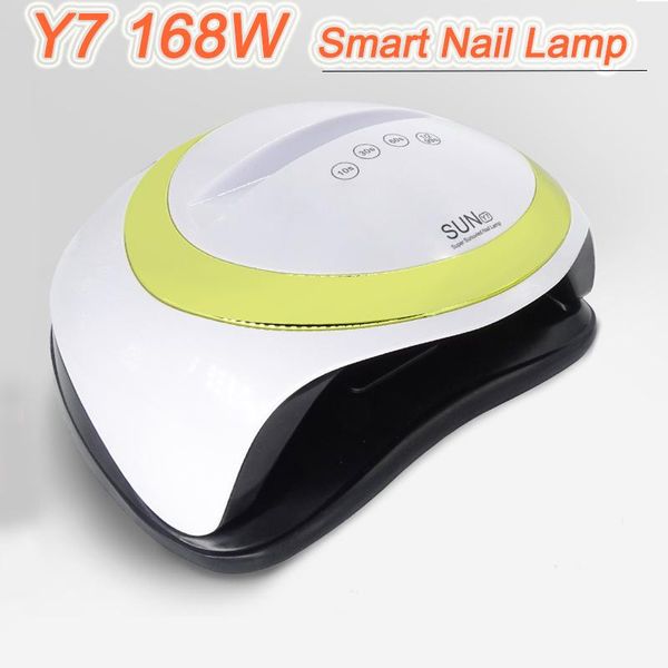 

nail dryers sun y7 168w manicure machine six led uv ice lamps for drying gel 10/30/60/99s timer auto induction tool