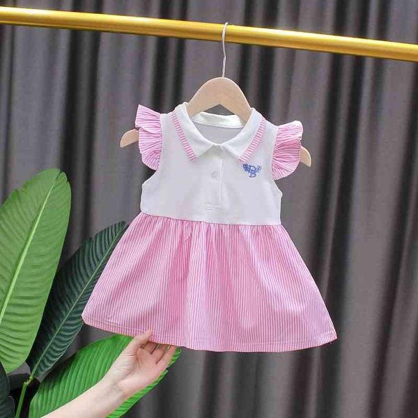 

girls' 1-3 year old baby princess short sleeve children's skirt 4 girls' summer dress, Red;yellow