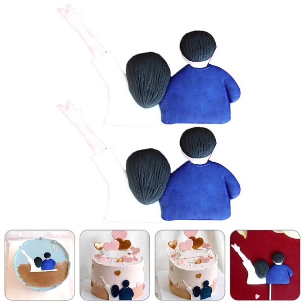 

other festive & party supplies 2pcs simple couple cake inserts ers figure