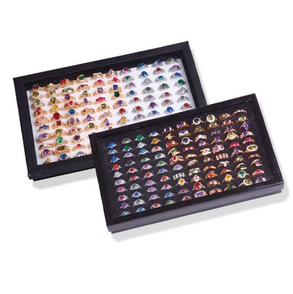 

jewelry pouches, bags 50pcs/lot display tray 100 capacity ring earring studs organizer stand holder rack showcase wholesale, Pink;blue