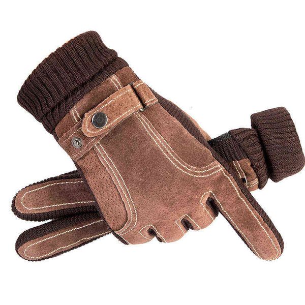 

leather pig veet spring and autumn men's touch screen glov iving cycling outdoor really