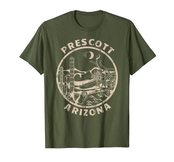 

Prescott Arizona Linocut Distressed Desert Illustration, Mainly pictures