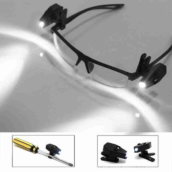 

book lights portable led glasses clip light mini reading fishing hat 1pc