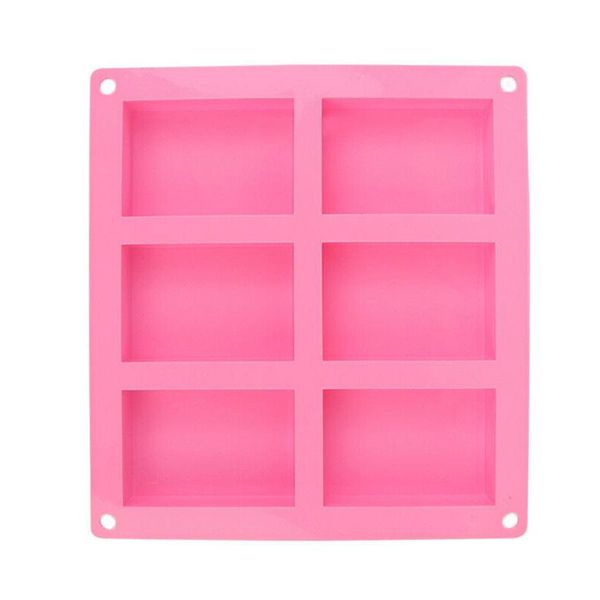 

silicone soap mould 6 cavity rectangle bake tray portable for homemade diy mold f2 craft tools