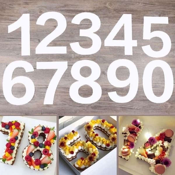 

baking & pastry tools 10/12/14/16inch pet plastic 0-8 numbers cake mold decorating confeitaria maker birthday design
