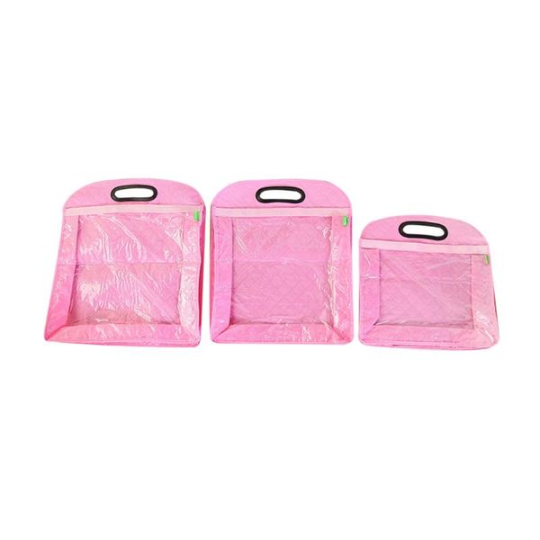 

3pcs storage dustproof bag wardrobe closet hanging organizer boxes & bins