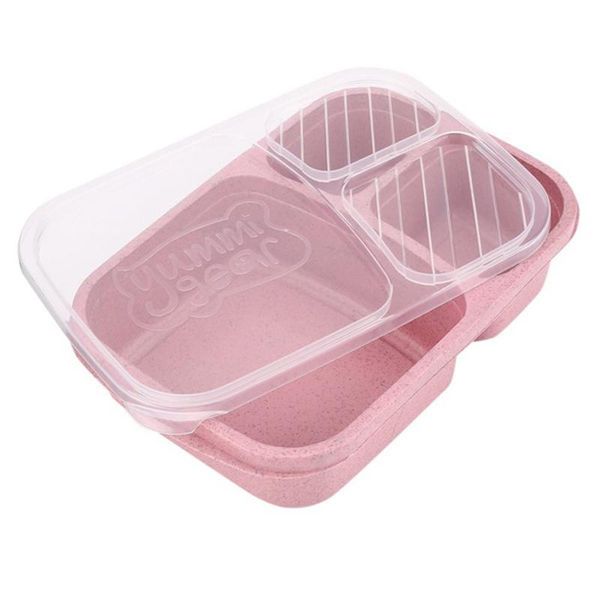 

dinnerware sets wheat straw bento box 3 grids with lid microwave lunch