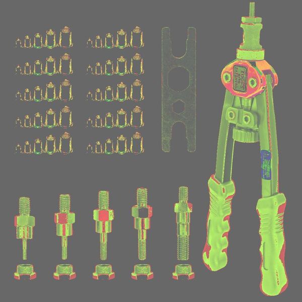 

professional hand tool sets 12in labor-saving riveter bt-606 double insert manual rivet machine riveting tools with nuts