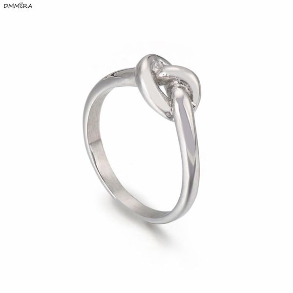 Anelli a grappolo 2021 Silver Fashion Simple Women Kink Gold Stainless Steel Engagement Geometric Korea Girls