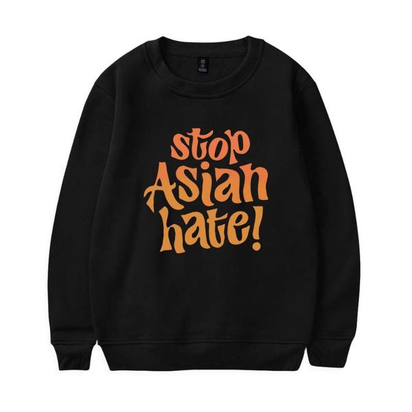

men's hoodies & sweatshirts 2021 sasian hate 2d print o-neck sweatshirt harajuku round collar men/women, Black