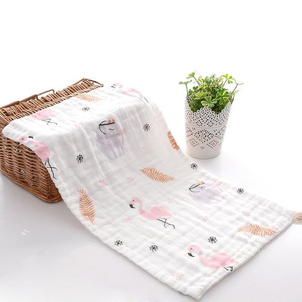 

2022 new muslin towel newborn square bibs kids 6 layers washing gauze handkerchief cotton towel wipe cloth wrap toddler bibs