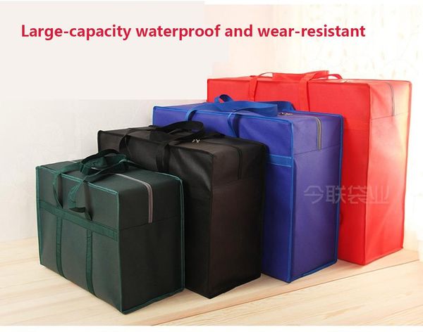 

duffel bags oversized woven bag moving oxford cloth luggage packing waterproof storage snakeskin thick non-woven