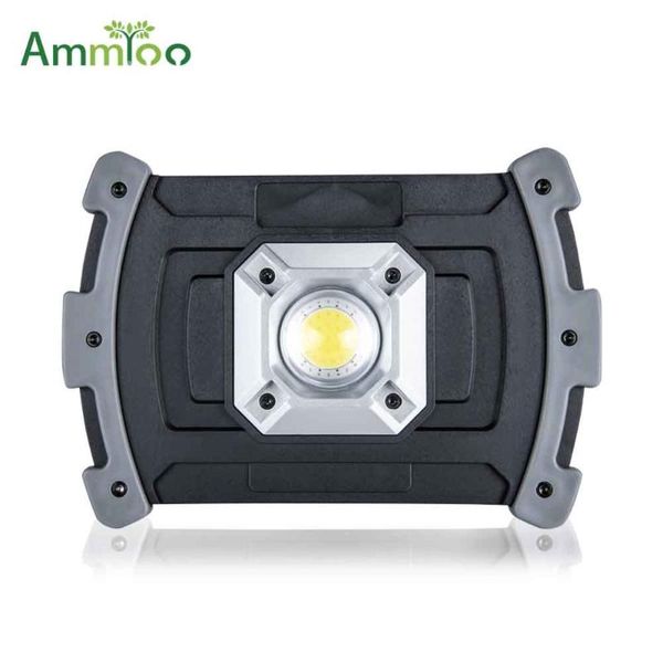 

ammtoo rechargeable led worklight portable cob work light waterproof magnetic spotlight torch lamp for hunting camping home lanterns