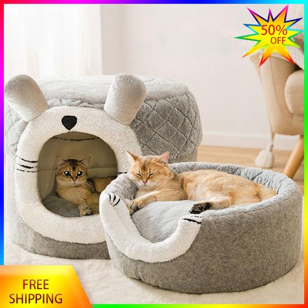 

cat beds & furniture cat's house pet anti-stress dog bed soft coral fleece carpet sweet basket small