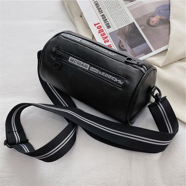 

bag black small simple fashion 2021 ladies korean version cylinder pillow new trade foreign shoulder messenger of vieps
