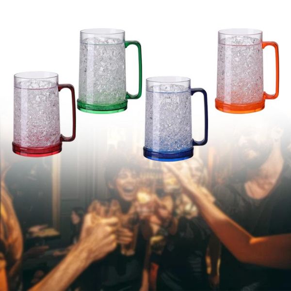 

mugs er ice beer mug double wall gel frosty cup drinking glasses wine