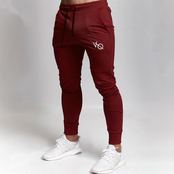 

men's pants spring autumn embroidery casual elastic waist beam foot harem sweat hip hop fitness slim drawstring trousers r1po, Black