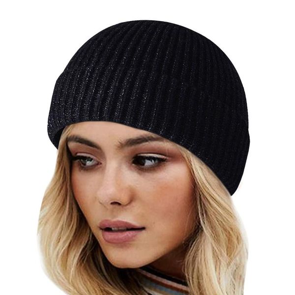 

beanie/skull caps womens beanie solid winter knitted acrylic hat warm knit skull cap for women men female casual skullies chapeau femme, Blue;gray