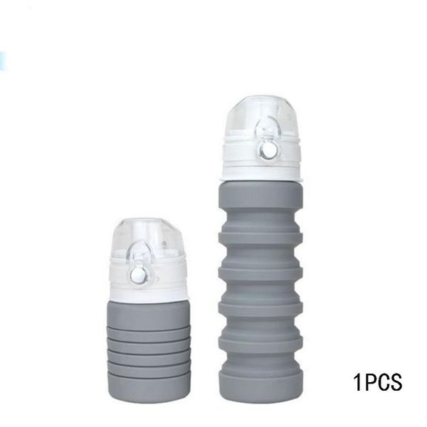 

500ml barbecue travel camping outdoor suction nozzle wear resistant portable silicone foldable water bottle