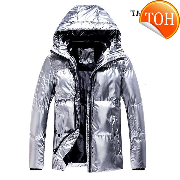 

winter 2019 new hooded polished cotton-padded jacket korean version slimming trend men's jacket down, Black